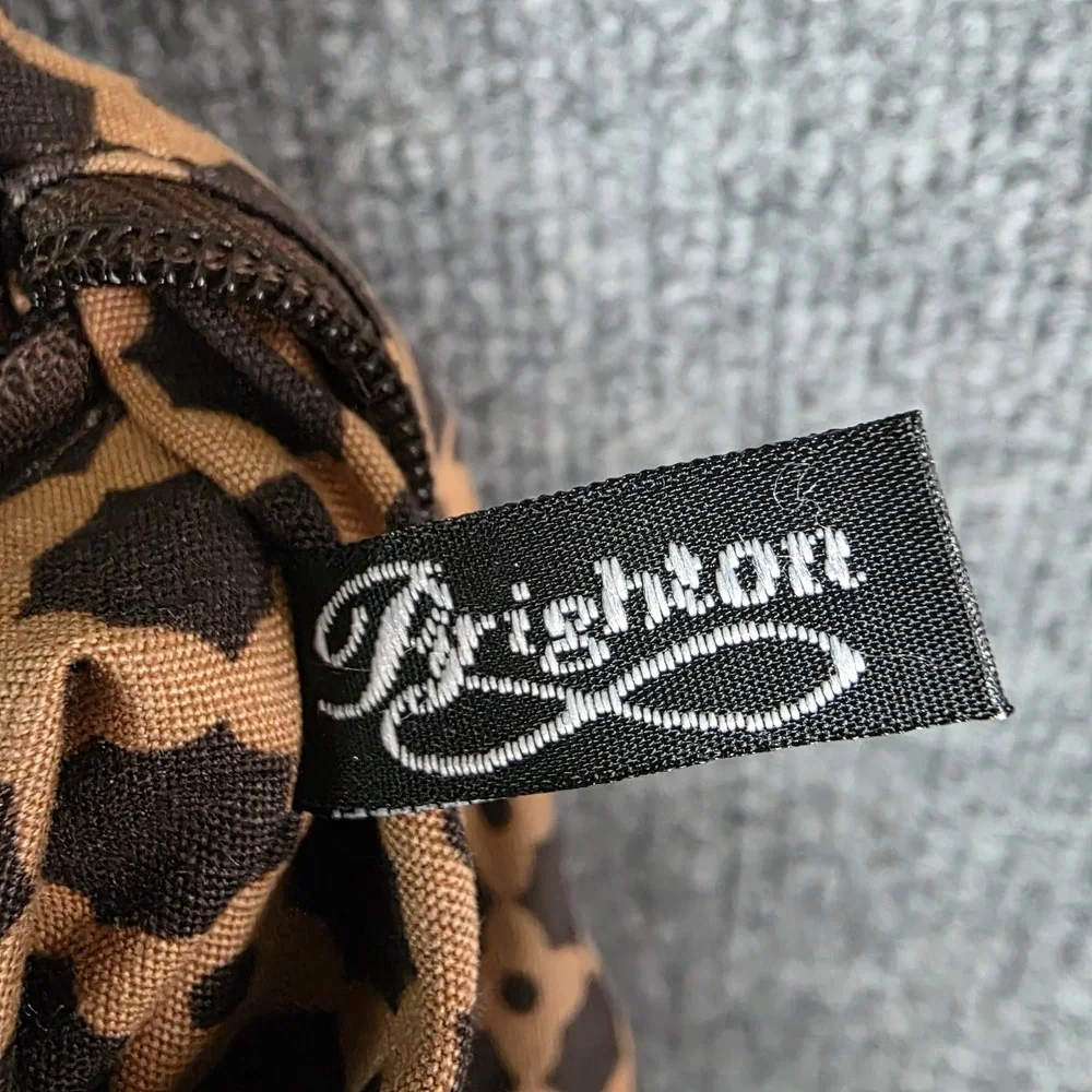 Vintage Brighton Bronze Metallic Leather‎ Hobo Large Bag Braided Strap Shoulder